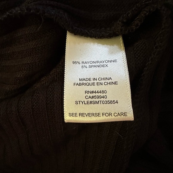 Lovefire black ribbed long sleeve lightweight sweater dress small - Picture 6 of 7